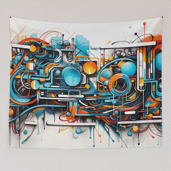 Item preview, Graffiti art of abstract shapes designed and sold by workshoot.