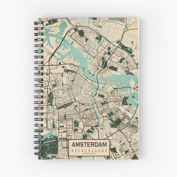 Item preview, Amsterdam City Map of Netherlands - Vintage designed and sold by deMAP.
