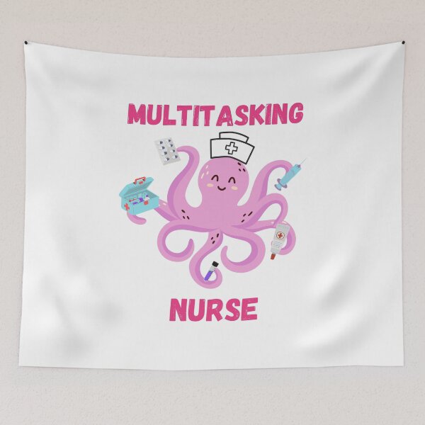 Artikelvorschau, Rosa Multitasking-Oktopus entworfen und verkauft von luchik-and-co.