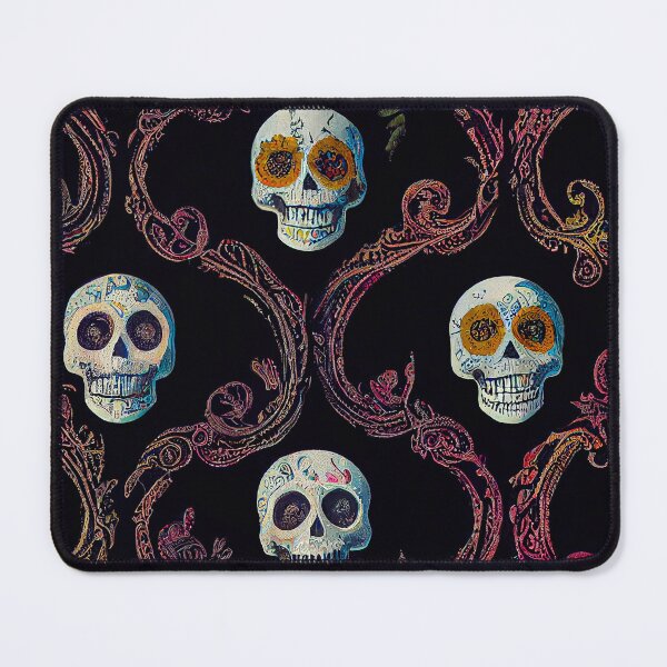 Item preview, Paisley Border Skulls designed and sold by Oubliette Studios.