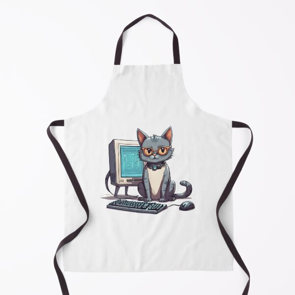Item preview, Cute futuristic computer scientist cat designed and sold by ExtraSilver.