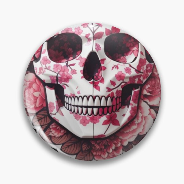 Item preview, Blooms of Decay: Pink Floral Skull Art designed and sold by ArtemExpressio.