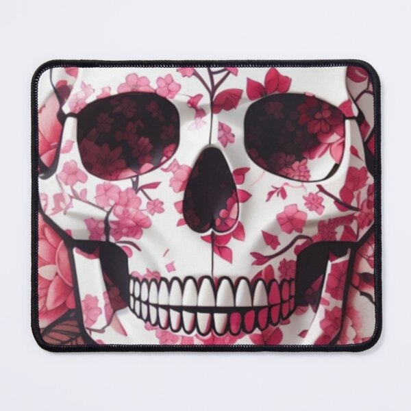 Item preview, Blooms of Decay: Pink Floral Skull Art designed and sold by ArtemExpressio.