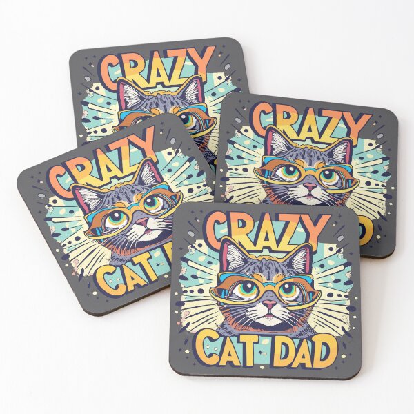 Item preview, Crazy Cat Dad Comic Book Style Design - Cute Pet Cat Dad Quote  designed and sold by CoffeeJoeMugs.