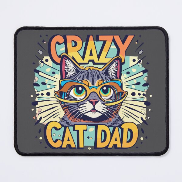 Item preview, Crazy Cat Dad Comic Book Style Design - Cute Pet Cat Dad Quote designed and sold by CoffeeJoeMugs.