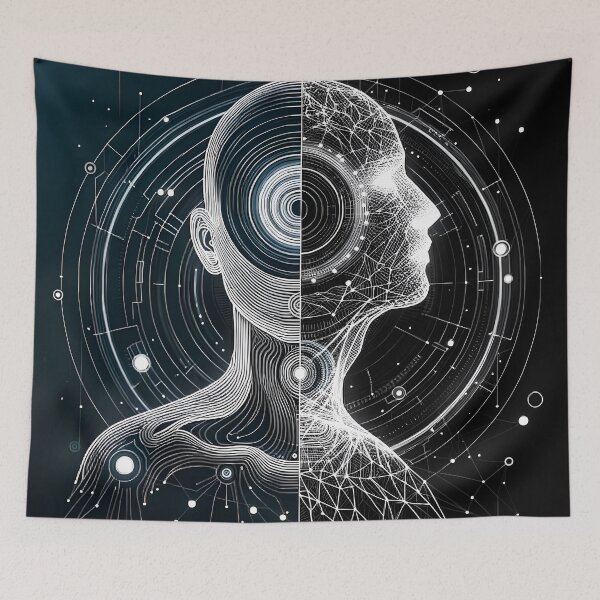 Item preview, Virtual Reality Art - Digital vs Real World Tech Design designed and sold by YNAMREG.