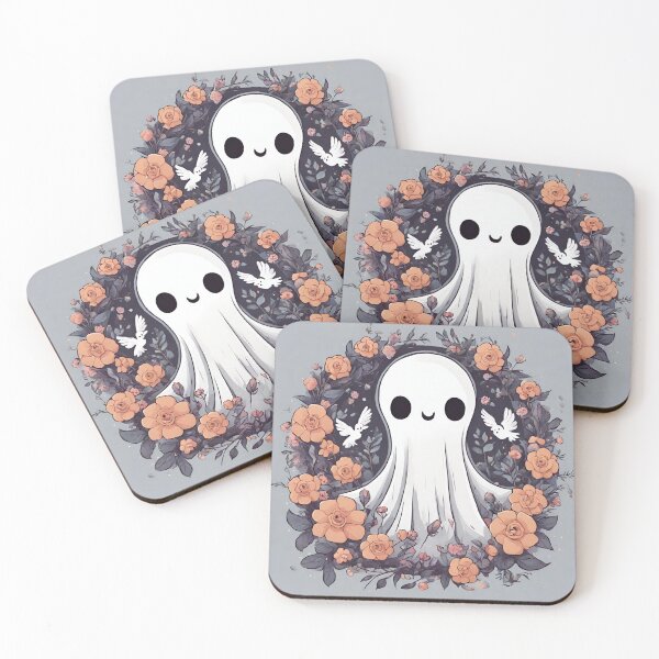Item preview, Cute ghosts and colorful flowers designed and sold by teacherpeiyuan.