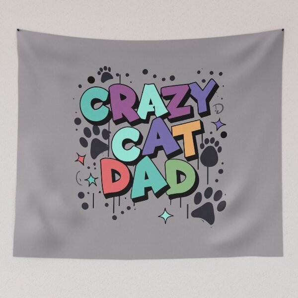 Item preview, Crazy Cat Dad Graffiti Style Design - Cute Pet Cat Dad Quote  designed and sold by CoffeeJoeMugs.