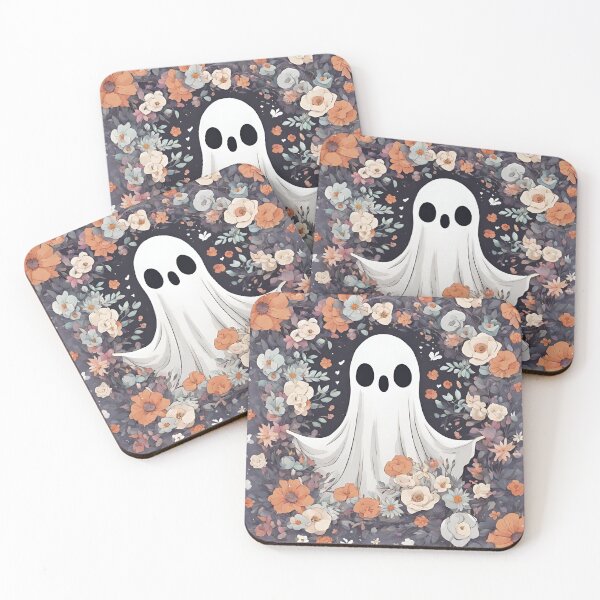 Item preview, Cute ghosts and colorful flowers designed and sold by teacherpeiyuan.