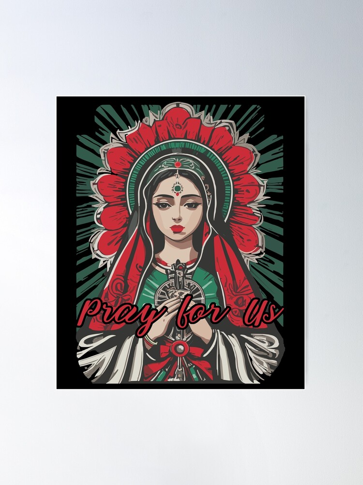 Our Lady of Guadalupe Virgin, Virgen De Guadalupe. Vector style Poster for  Sale by DALIO666