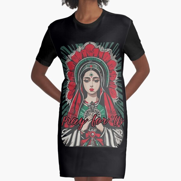 Our Lady of Guadalupe Pray for Us Virgen de Guadalupe Graphic T