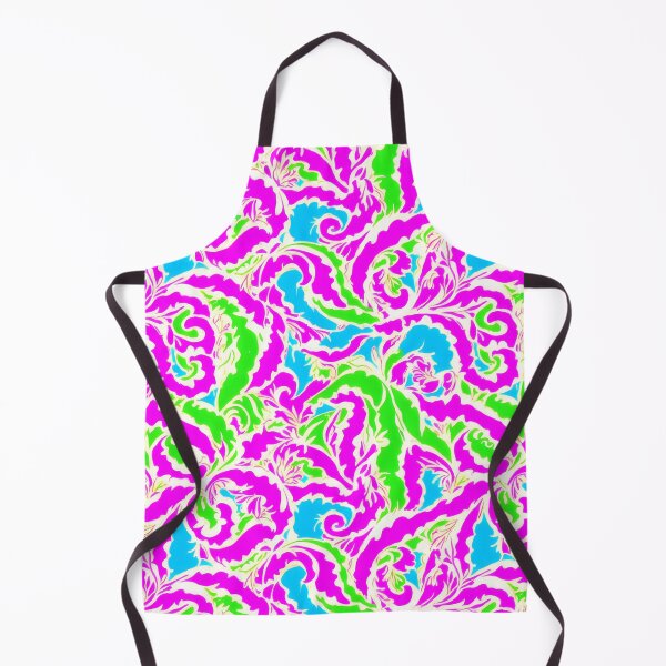 Item preview, Highlighter pink, green, blue and white preppy paisely designed and sold by SophieClimaArt.