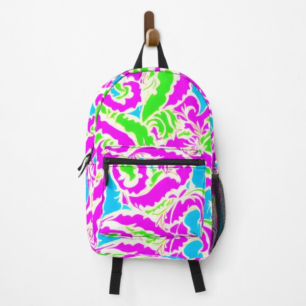 Item preview, Highlighter pink, green, blue and white preppy paisely designed and sold by SophieClimaArt.