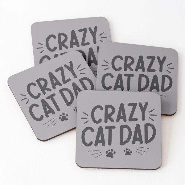 Item preview, Crazy Cat Dad Minimalistic Design - Cute Pet Cat Dad Quote  designed and sold by CoffeeJoeMugs.