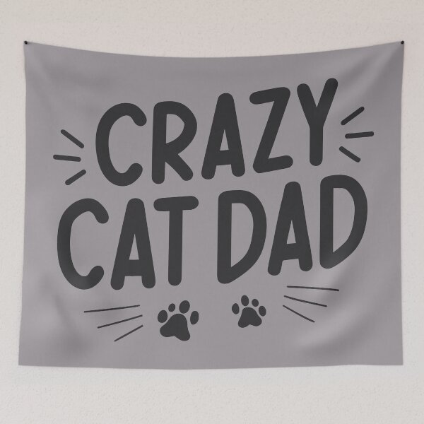 Item preview, Crazy Cat Dad Minimalistic Design - Cute Pet Cat Dad Quote  designed and sold by CoffeeJoeMugs.