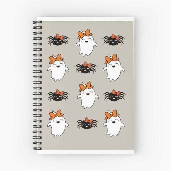 Item preview, Cute Spider and ghost with Orange Bow Pattern designed and sold by MNRShop1.
