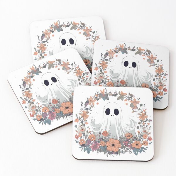 Item preview, Cute ghosts and colorful flowers designed and sold by teacherpeiyuan.