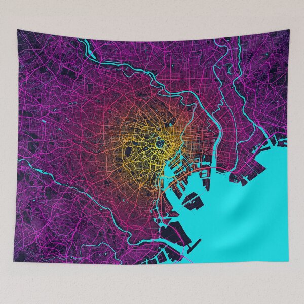 Item preview, Tokyo City Map of Japan - Neon designed and sold by deMAP.