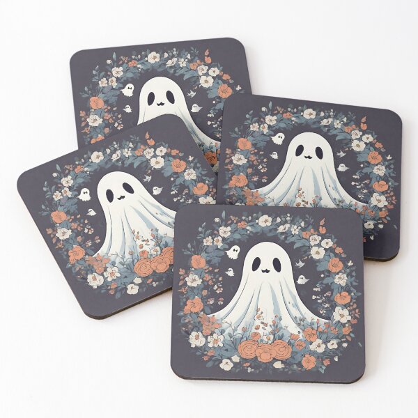 Item preview, Cute ghosts and colorful flowers designed and sold by teacherpeiyuan.