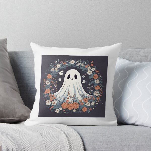 Aperçu de l'œuvre Cute ghosts and colorful flowers créée et vendue par teacherpeiyuan.