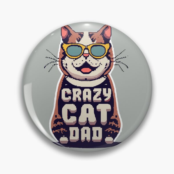 Item preview, Crazy Cat Dad Game Pixel Style Design - Cute Pet Cat Dad Quote  designed and sold by CoffeeJoeMugs.