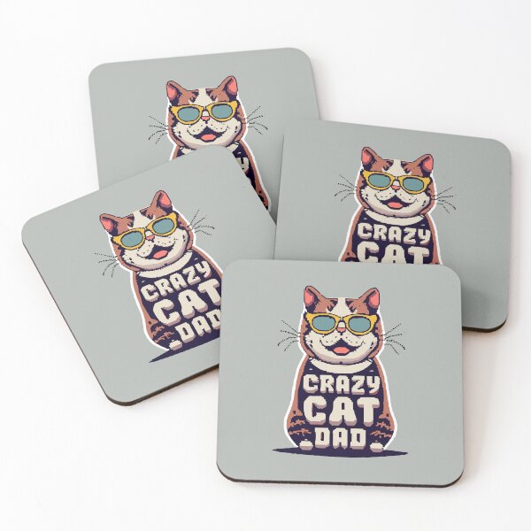 Item preview, Crazy Cat Dad Game Pixel Style Design - Cute Pet Cat Dad Quote  designed and sold by CoffeeJoeMugs.