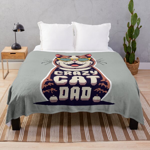 Item preview, Crazy Cat Dad Game Pixel Style Design - Cute Pet Cat Dad Quote  designed and sold by CoffeeJoeMugs.