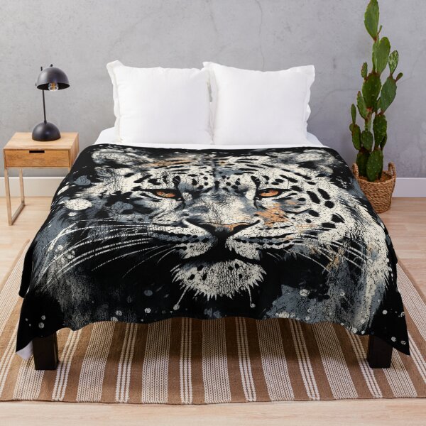 Item preview, Ounce Snow Leopard - Street Art Vintage Distressed Wildlife designed and sold by GVRDesign.