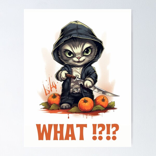 Item preview,  "Street Cat Slasher: Halloween's Sharpest Feline" designed and sold by x4e-designs.