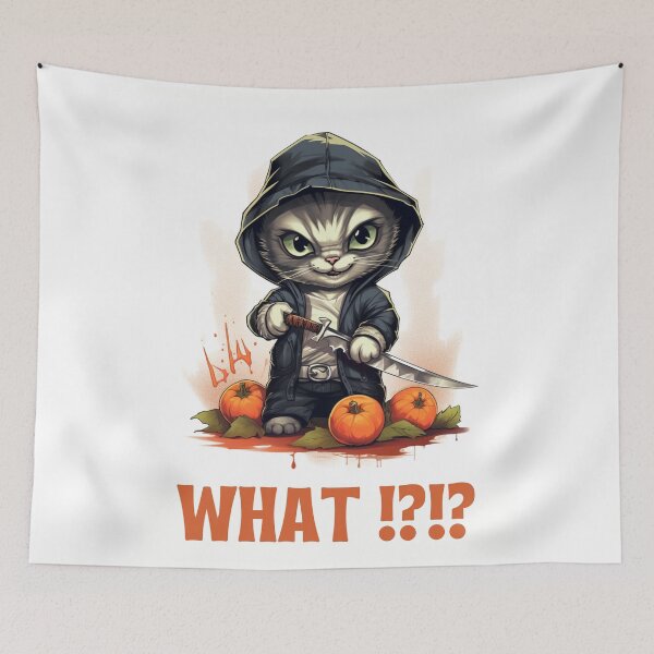 Item preview,  "Street Cat Slasher: Halloween's Sharpest Feline" designed and sold by x4e-designs.