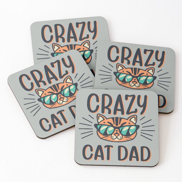 Item preview, Crazy Cat Dad Retro Style Design - Cute Pet Cat Dad Quote  designed and sold by CoffeeJoeMugs.