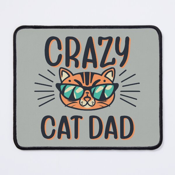 Item preview, Crazy Cat Dad Retro Style Design - Cute Pet Cat Dad Quote  designed and sold by CoffeeJoeMugs.