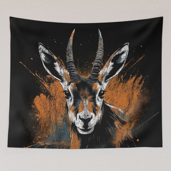 Item preview, A Springbok Antelope - Street Art Vintage Distressed Animal designed and sold by GVRDesign.