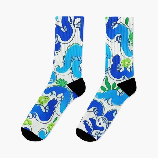 Item preview, Preppy, abstract foliage in highlighter blue and green designed and sold by SophieClimaArt.