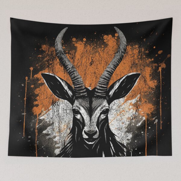 Item preview, A Springbuck Antelope - Street Art Vintage Distressed Animal designed and sold by GVRDesign.