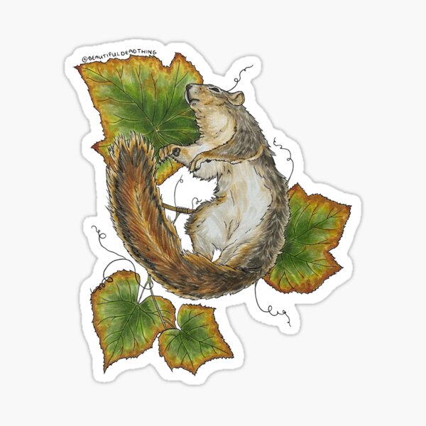 Item preview, Dead squirrel with grape leaves designed and sold by B-d-t.