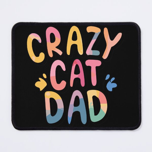 Item preview, Crazy Cat Dad Bright Rainbow Watercolor Style Design - Cute Pet Cat Dad Quote  designed and sold by CoffeeJoeMugs.