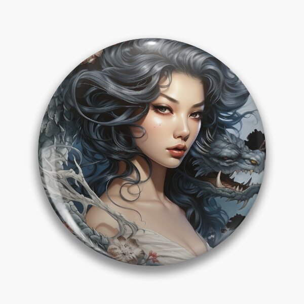 Item preview, Woman with Japanese Dragon designed and sold by Obsidian Ink by Wilshire.