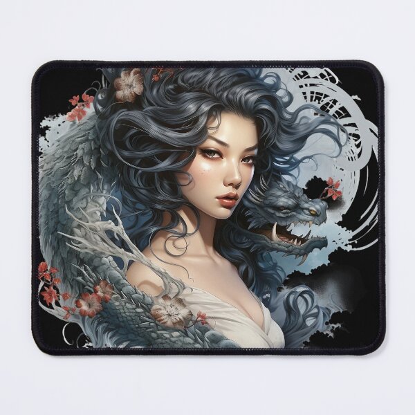 Item preview, Woman with Japanese Dragon designed and sold by Obsidian Ink by Wilshire.