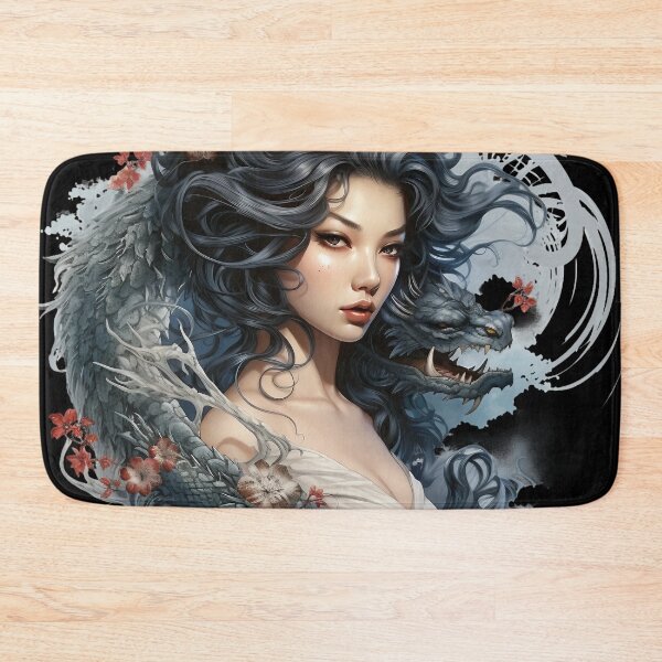 Item preview, Woman with Japanese Dragon designed and sold by Obsidian Ink by Wilshire.