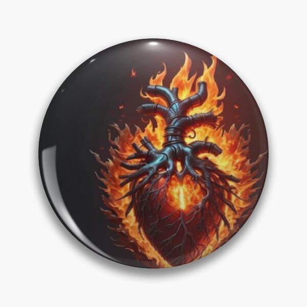 Item preview, Flaming Heart of Passion designed and sold by THEVOICE-AI.