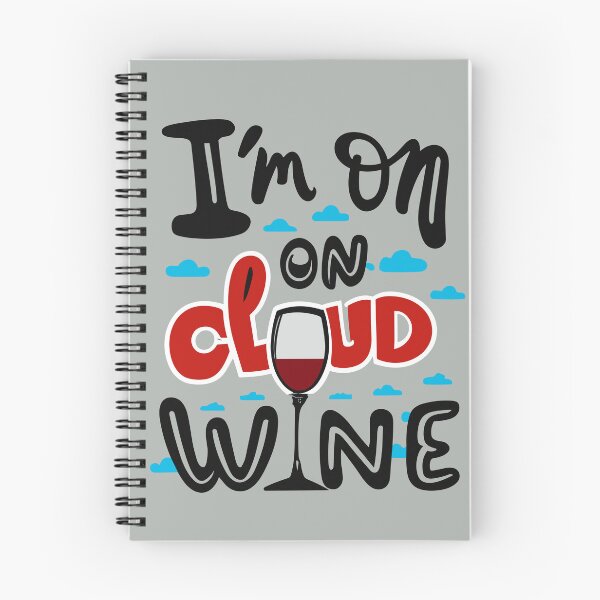 Item preview, I'm on Cloud Wine Funny Wine Puns - Cute Food Quotes Puns designed and sold by CoffeeJoeMugs.