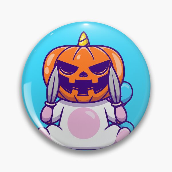 Item preview, Cute Unicorn Wearing Halloween Pumpkin Mask designed and sold by hjian8219.