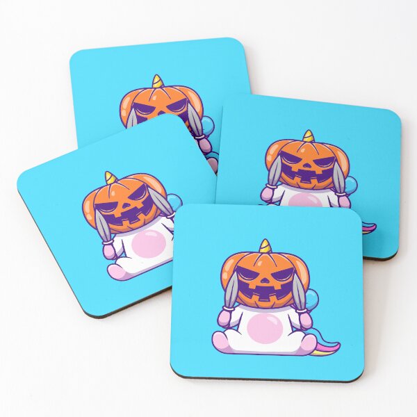 Item preview, Cute Unicorn Wearing Halloween Pumpkin Mask designed and sold by hjian8219.