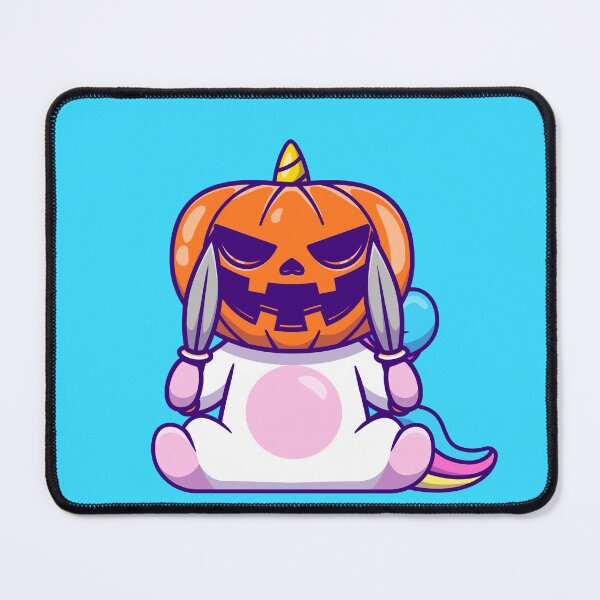 Item preview, Cute Unicorn Wearing Halloween Pumpkin Mask designed and sold by hjian8219.