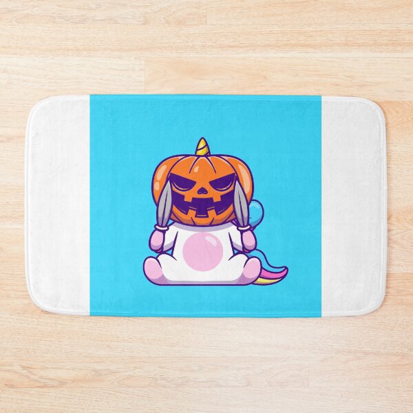 Item preview, Cute Unicorn Wearing Halloween Pumpkin Mask designed and sold by hjian8219.