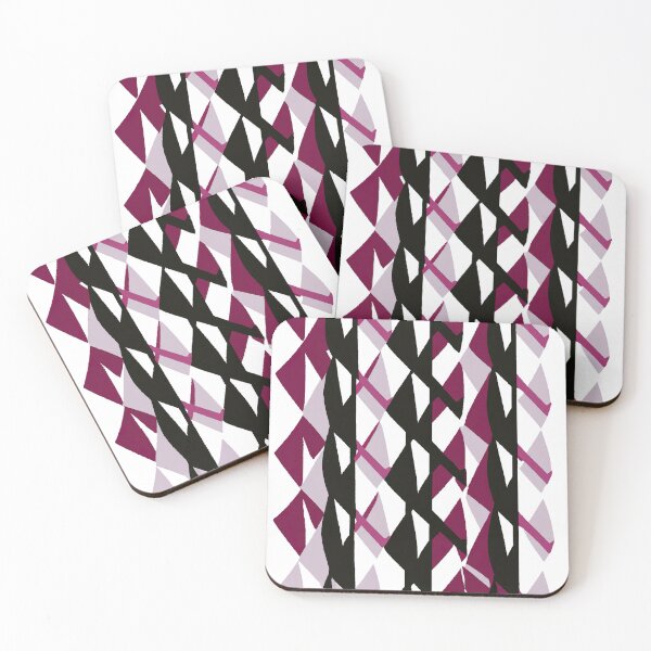 Artikelvorschau, Lila, Rosa und Schwarz, Geometrisches Muster entworfen und verkauft von inquestyle.