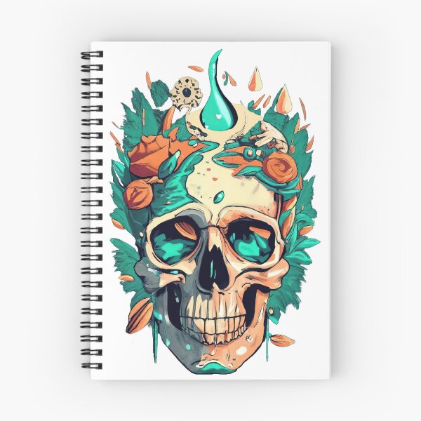 Item preview, skull and flowers designed and sold by GFORCE_SHOP.