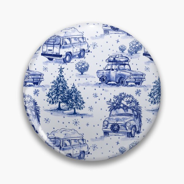 Item preview, Holiday road trip toile | blue designed and sold by rose-michele.
