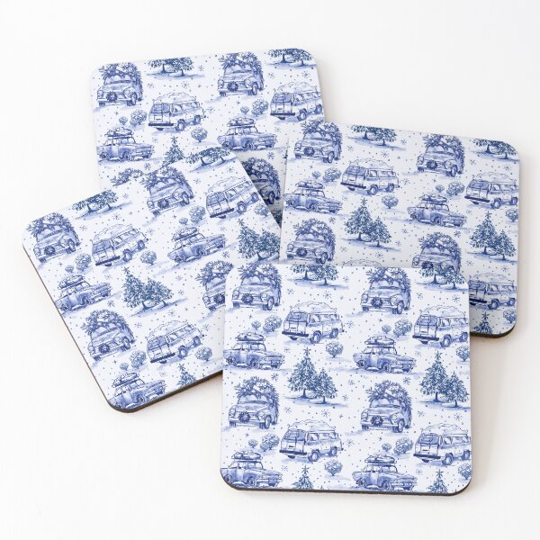 Item preview, Holiday road trip toile | blue designed and sold by rose-michele.